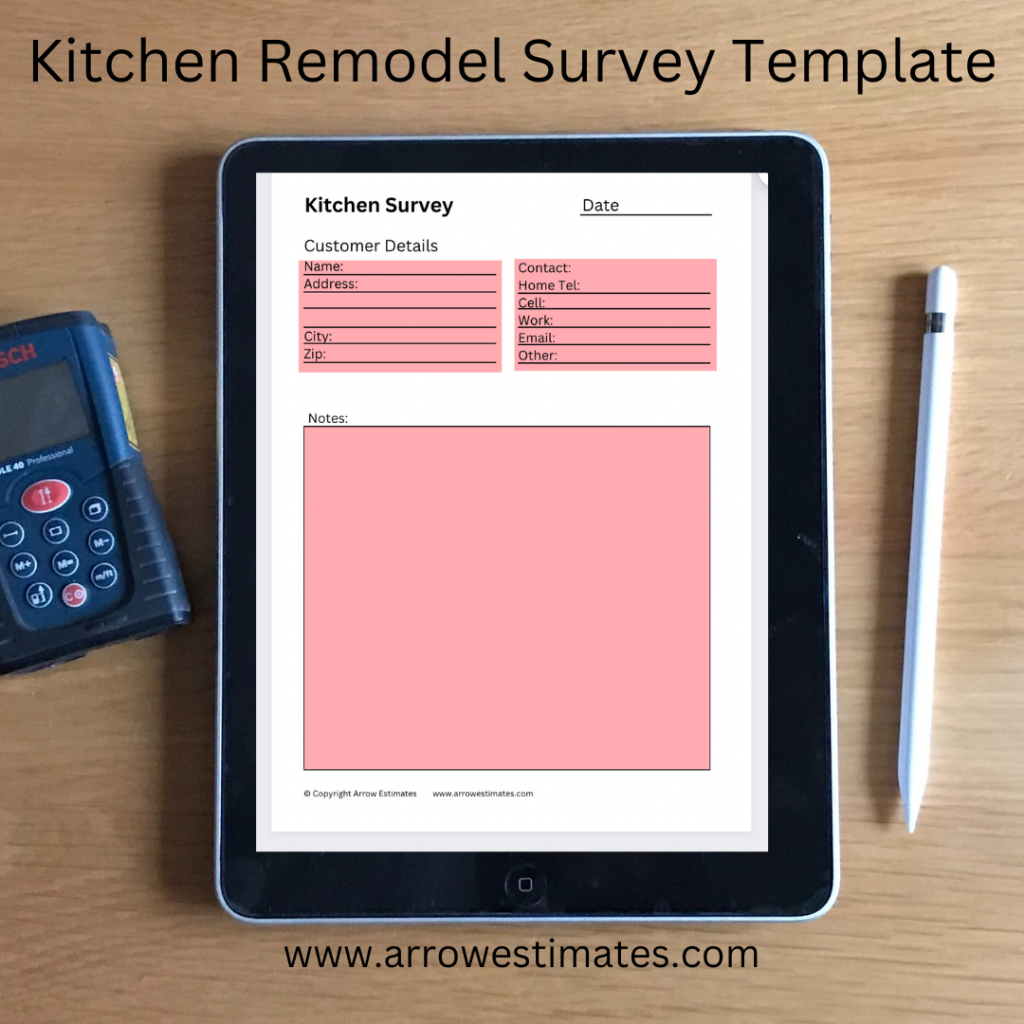Kitchen Survey Remodel Template