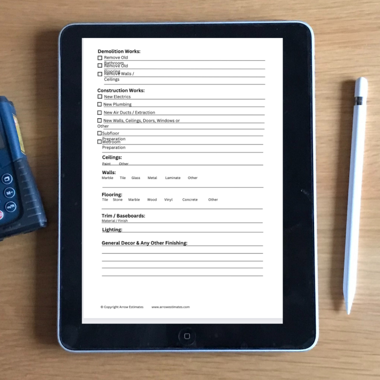 Survey Templates Arrow Estimates